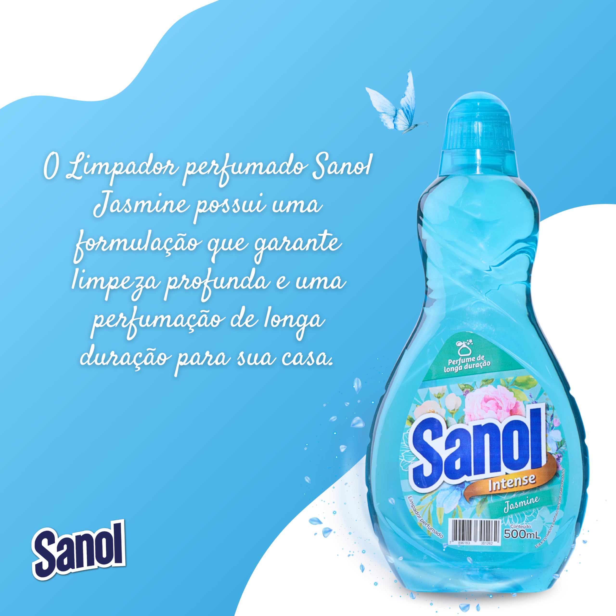 Limpador Perfumado Jasmine, Sanol, 500 ml, Azul | Amazon.com.br
